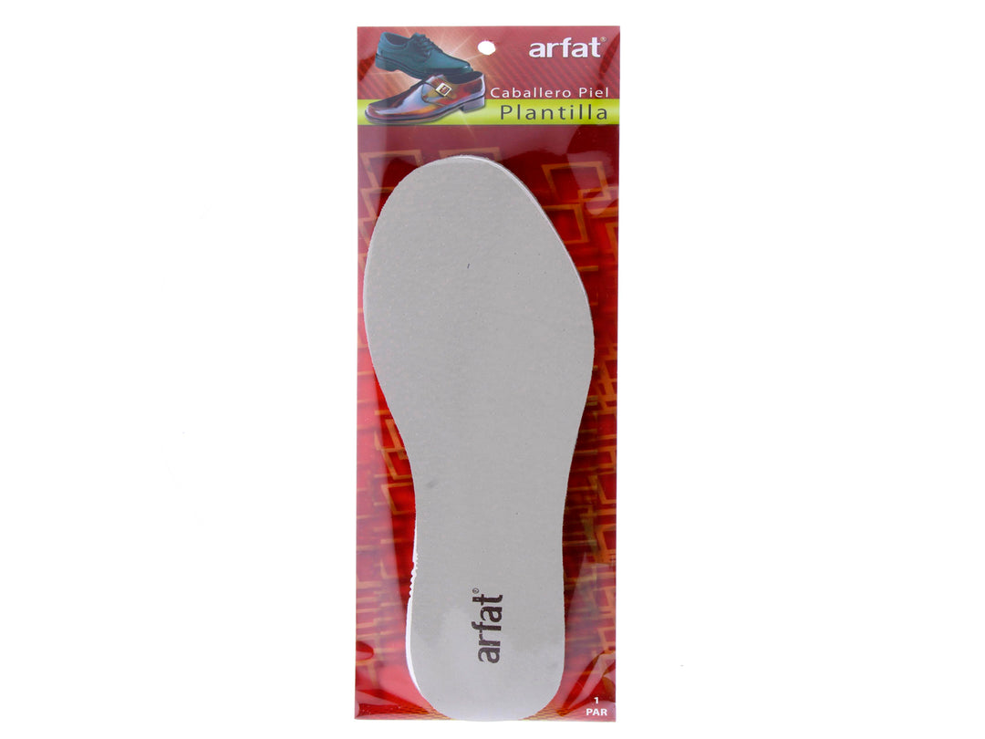 Par de plantillas para calzado color beige marca Arfat en empaque plástico.