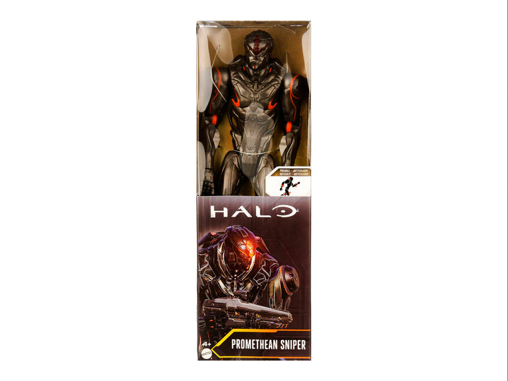 Figura de acción Promethean Sniper de Halo en su empaque original.