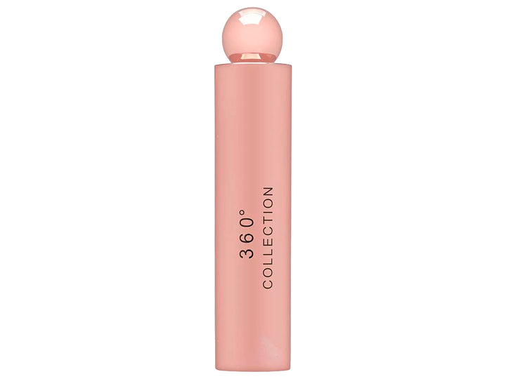 Perfume Perry Ellis 360 Collection Rose para mujer en botella y caja de color rosa mate.