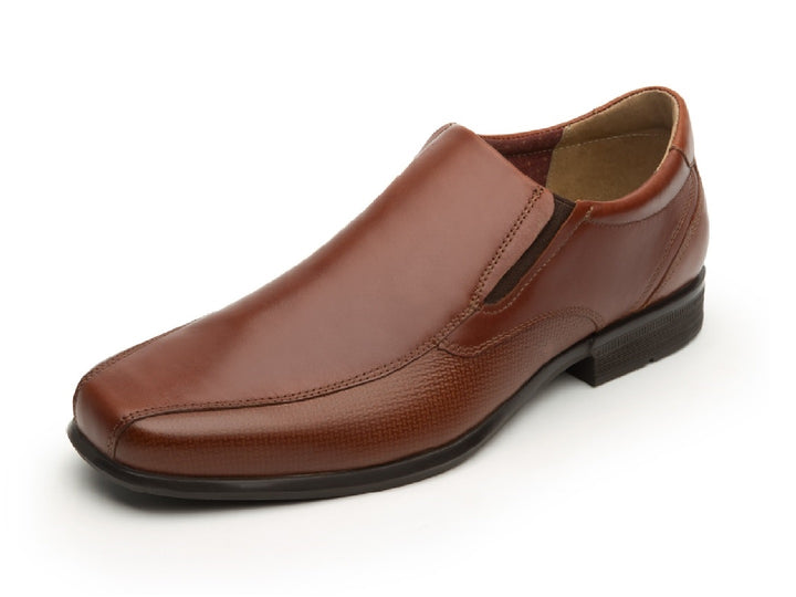 Zapato Flexi Strong para hombre en color tan, estilo mocasín de cuero con suela oscura.