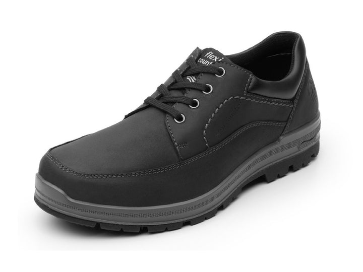 Zapato Flexi Killian Country para hombre en color negro, material de cuero y suela resistente.