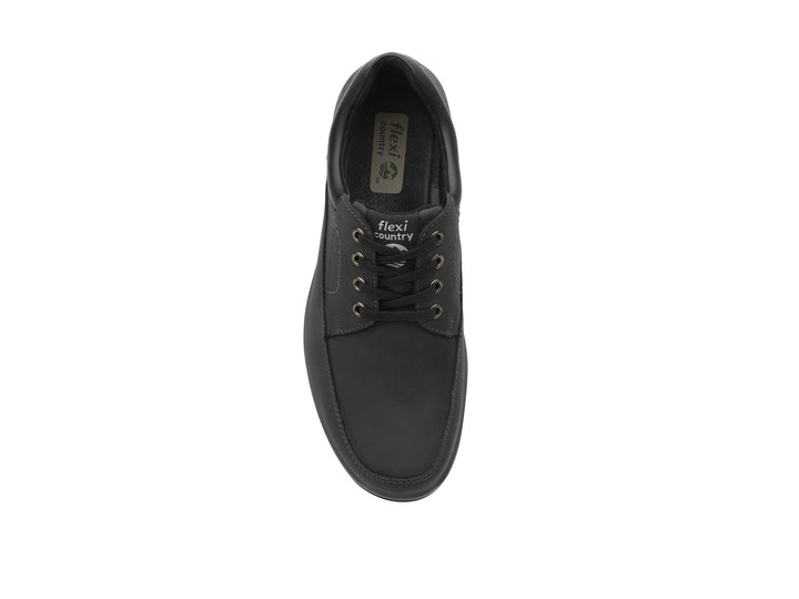 Zapato Flexi Killian Country para hombre en color negro, material de cuero y suela resistente.