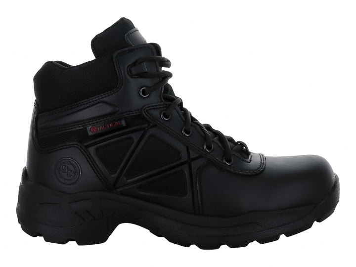 Bota táctica OC Tactical de color negro, con suela gruesa y diseño resistente para actividades intensas.