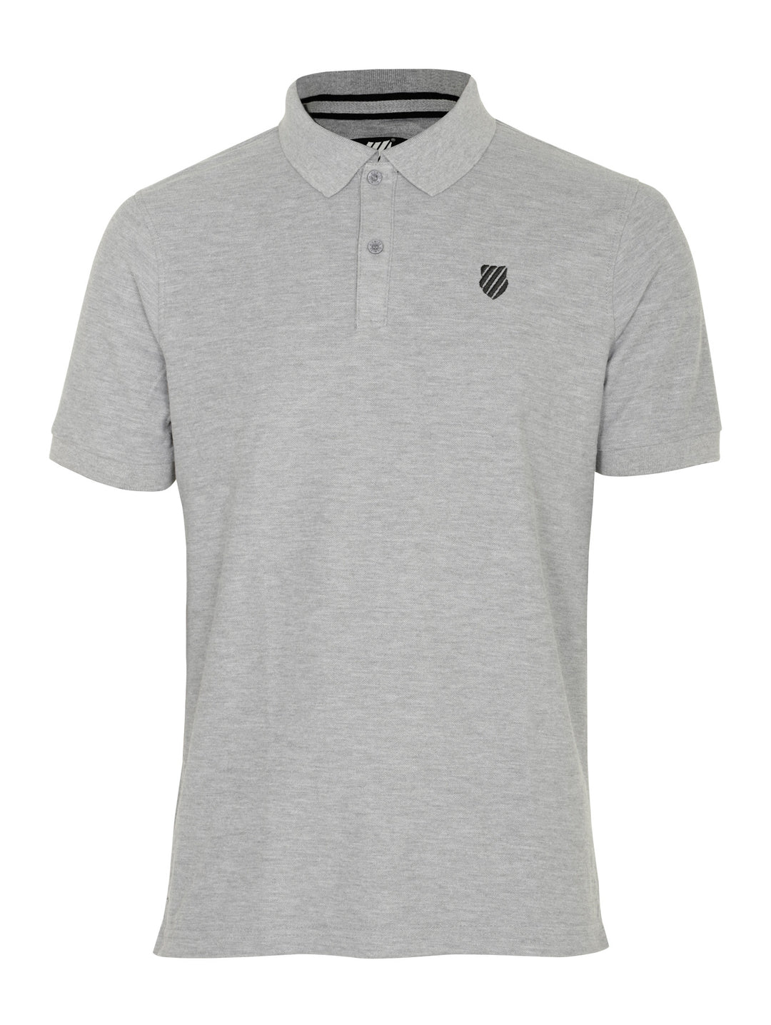 Playera polo K-Swiss color gris para hombre con cuello y manga corta.