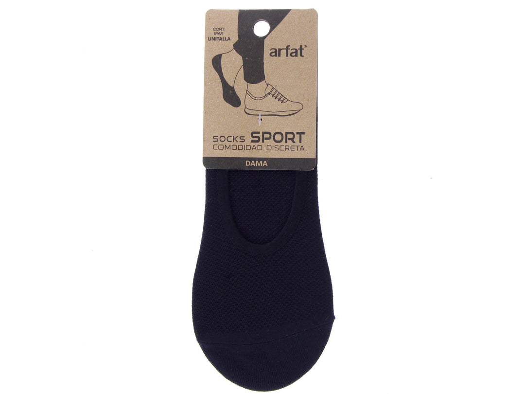 Par de calcetines negros estilo ballerina de la marca Arfat para mujer.