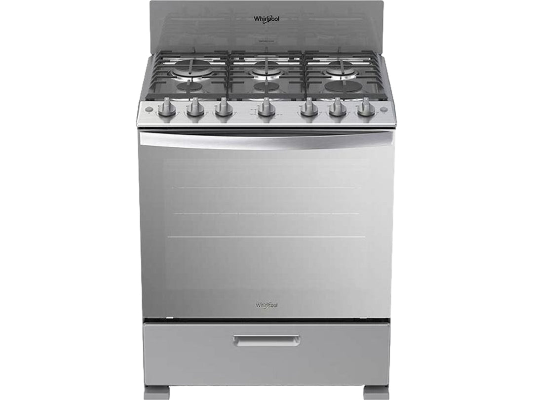 Estufa Whirlpool de 6 Quemadores Color Plata