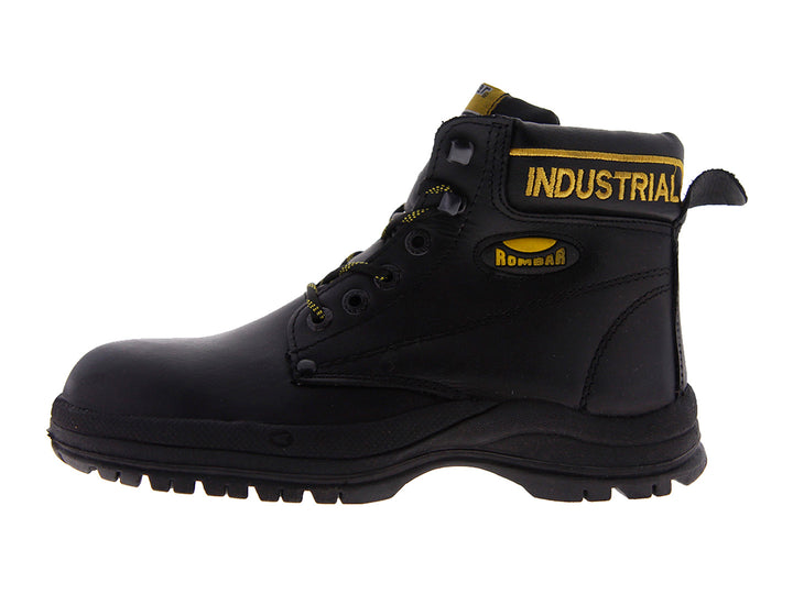 Botas Rombar Napa Negro con Casco de Acero para Hombre