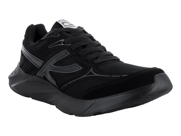 Tenis de baloncesto KINECT en color negro monocromo con diseño deportivo y suela robusta.