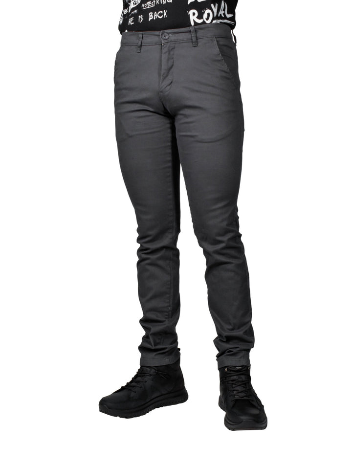 Pantalón slim fit color gris oxford para hombre