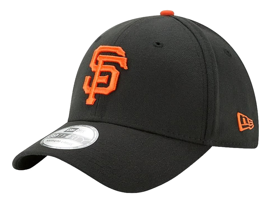 Gorra de béisbol New Era color negro con logotipo bordado en naranja de los San Francisco Giants.