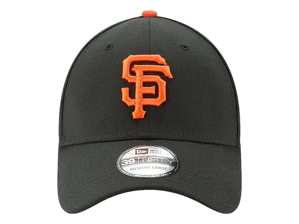 Gorra de béisbol New Era color negro con logotipo bordado en naranja de los San Francisco Giants.