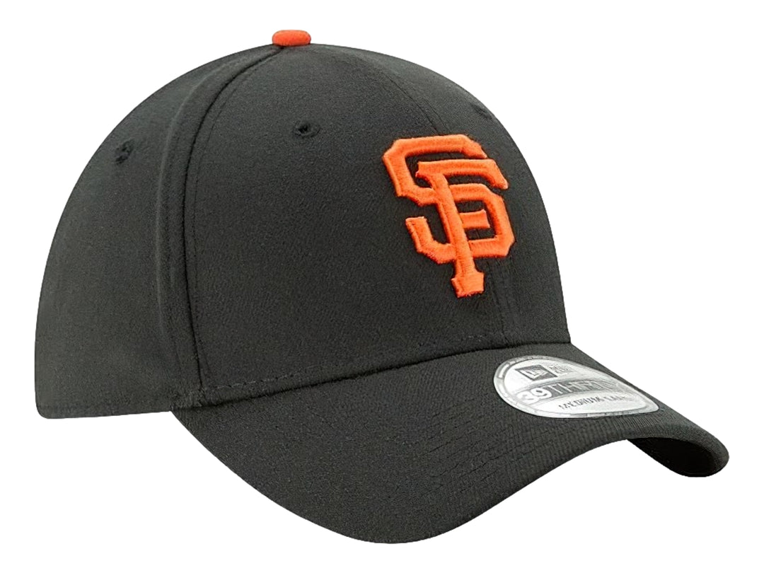 Gorra de béisbol New Era color negro con logotipo bordado en naranja de los San Francisco Giants.