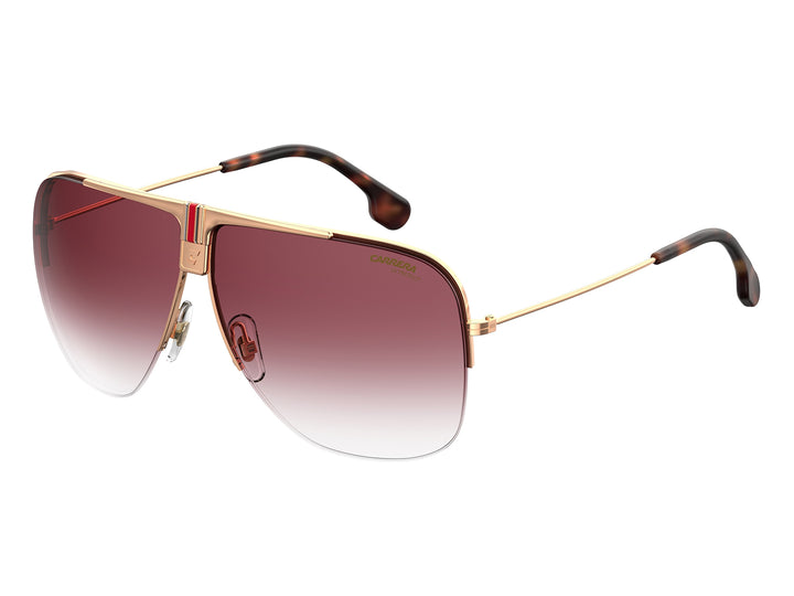 Lentes de sol Carrera 643X para mujer con montura dorada, micas degradadas café y terminales en carey.