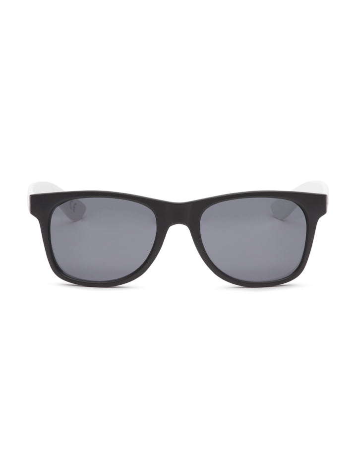 Lentes de sol Vans Spicoli 4 Shades con armazón negro y varillas blancas.