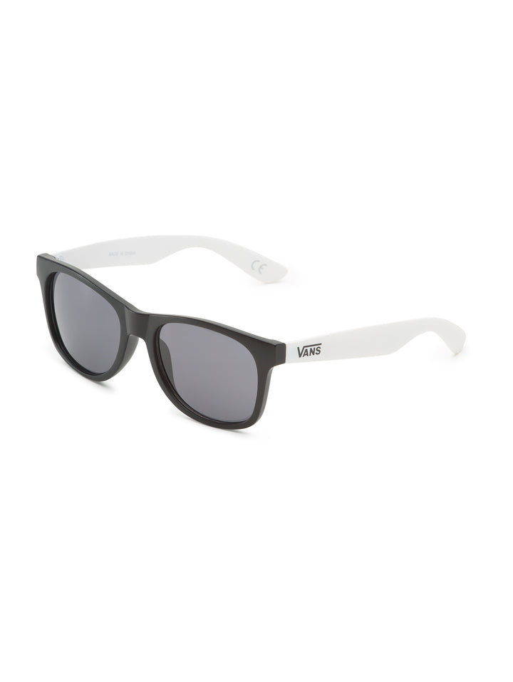 Lentes de sol Vans Spicoli 4 Shades con armazón negro y varillas blancas.