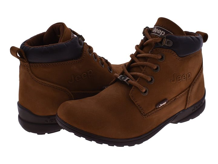 Botas Jeep Patriot para mujer en color bronce con cuello y suela en color negro.
