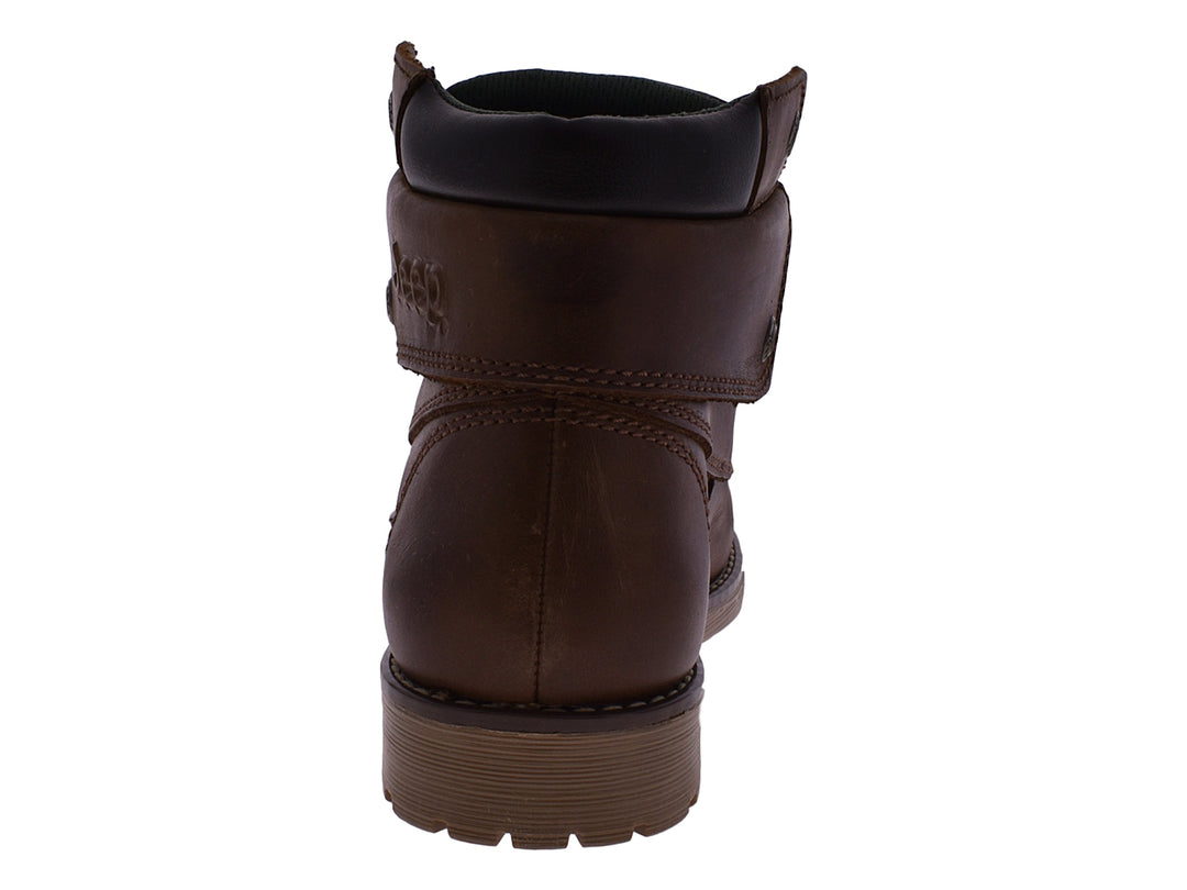 Botas Jeep Hamilton para mujer en color marrón encino roble con agujetas y acabado en cuero.