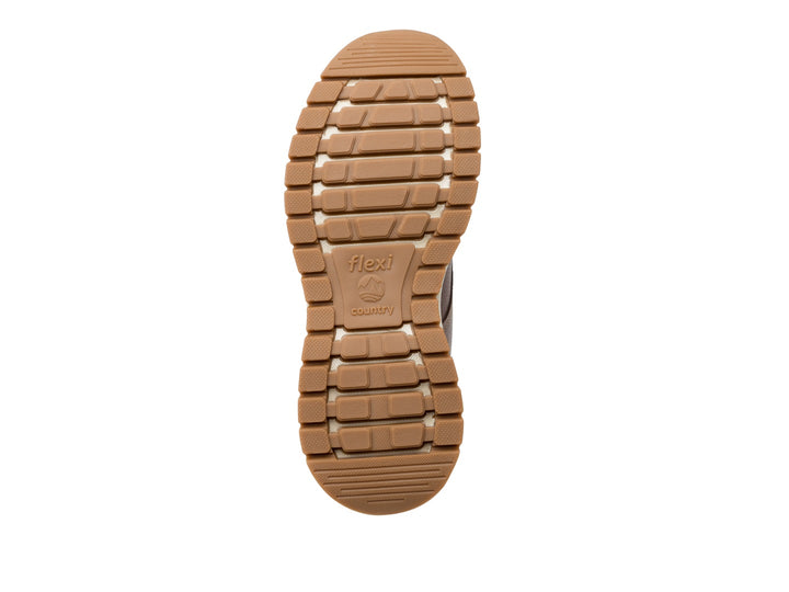 Botas Flexi Randall Country para hombre en color chocolate con suela beige y negra.