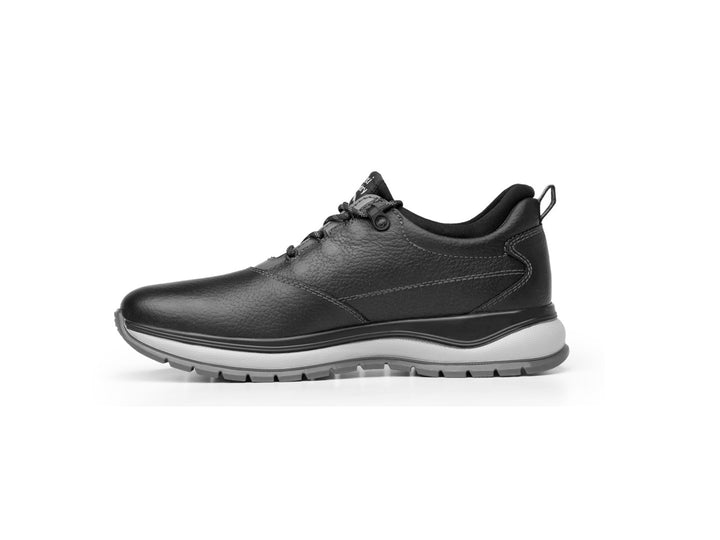 Botas negras Flexi Randall Country para hombre con suela gris y cordones.