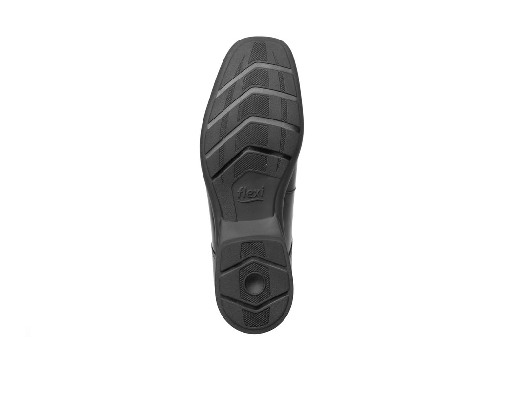 Zapato formal Flexi Sato para hombre en color negro, confeccionado en cuero con agujetas.
