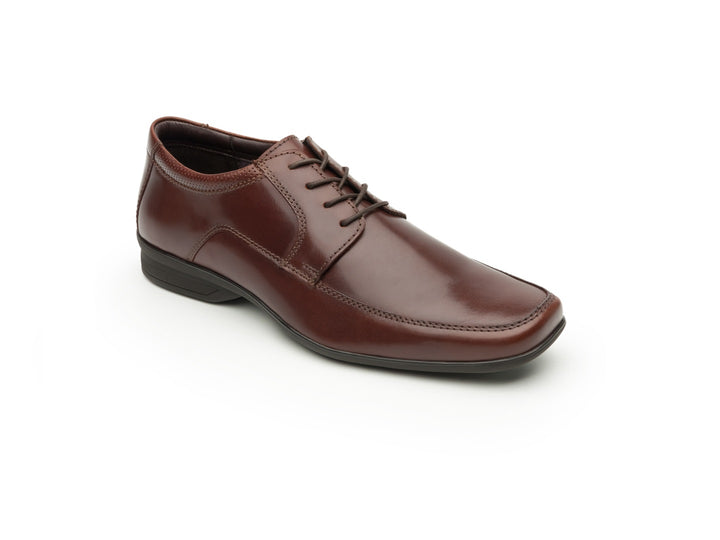Zapato Flexi Sato para hombre en color oporto de cuero con agujetas y suela oscura.