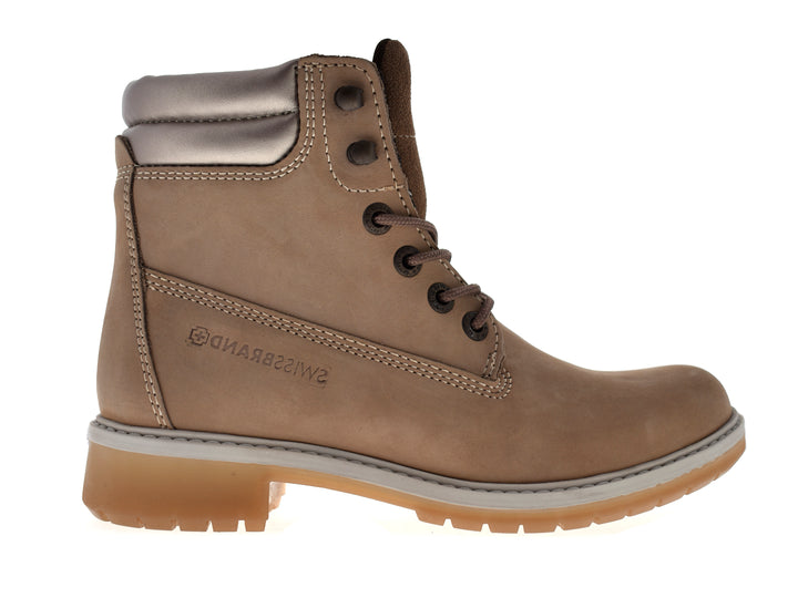 Botas Swissbrand de Cuero Color Carne para Mujer