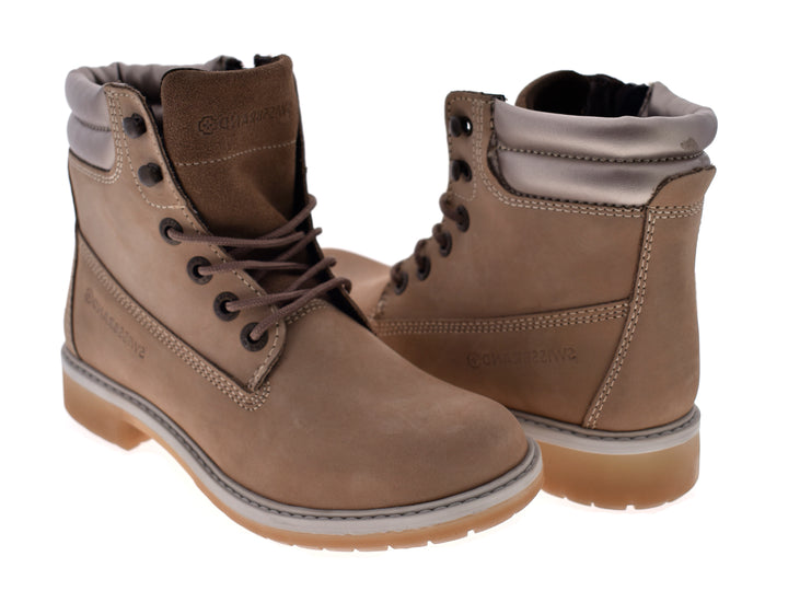 Botas Swissbrand de Cuero Color Carne para Mujer