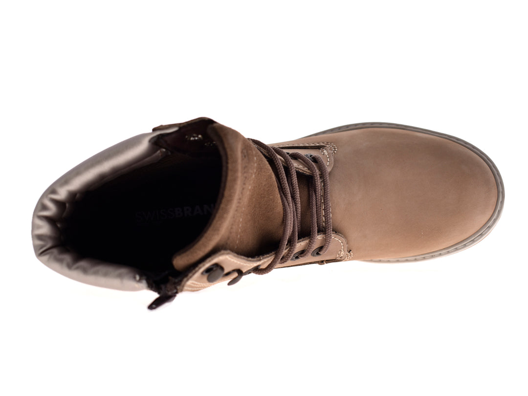 Botas Swissbrand de Cuero Color Carne para Mujer