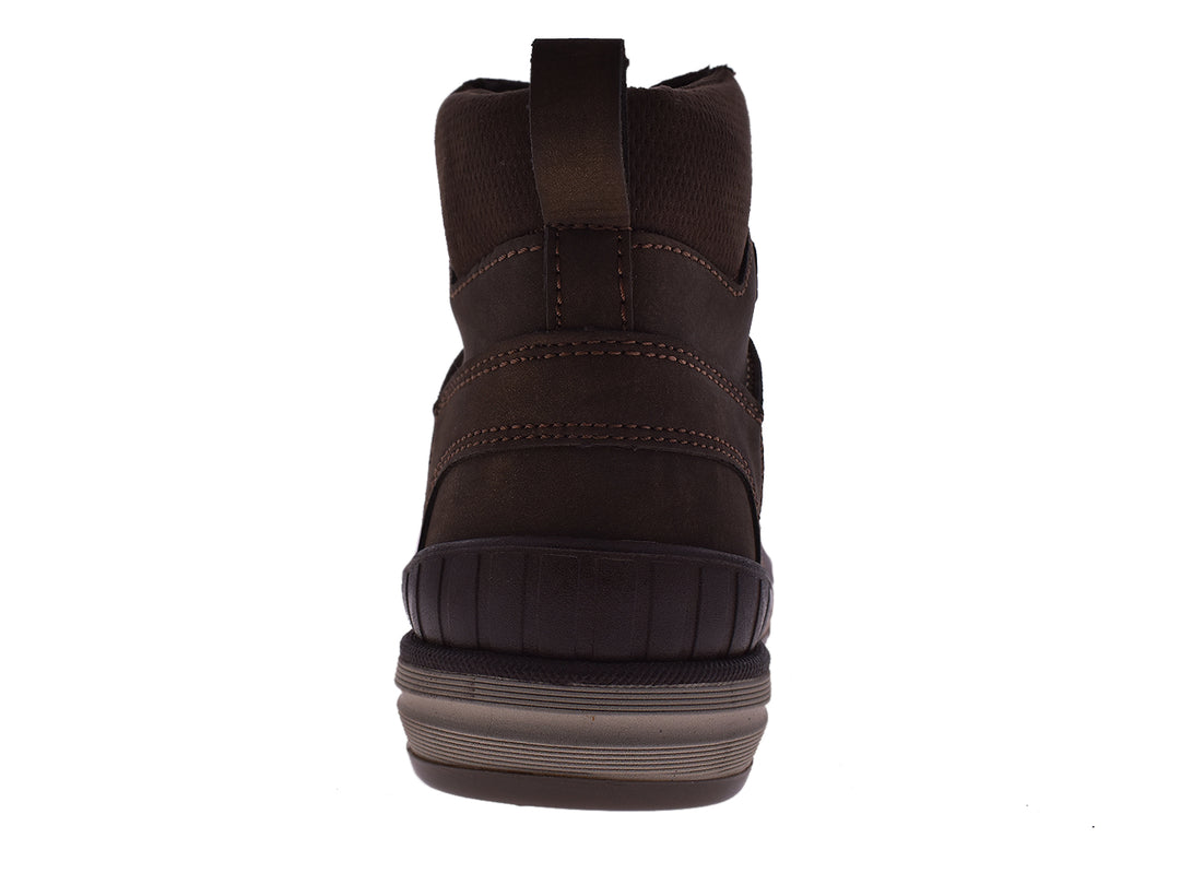 Botas Romanos color café para hombre, estilo casual con cordones y acabado mate.