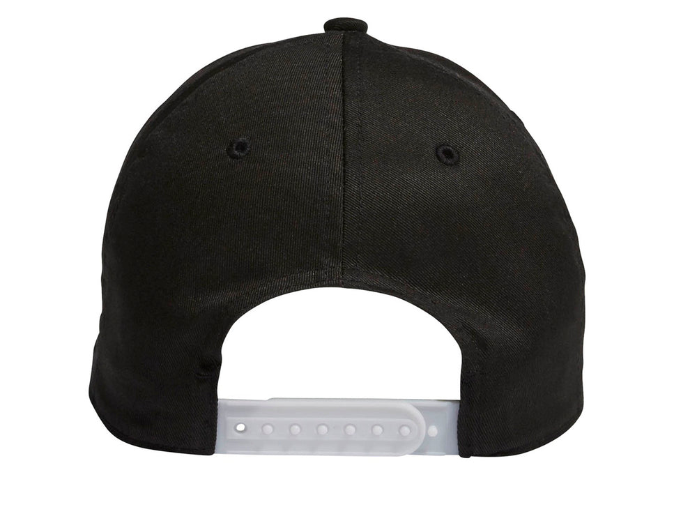 Gorra Adidas Daily de color negro con logotipo blanco en la parte frontal.
