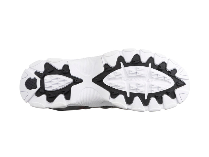 Tenis deportivos K-Swiss para mujer en color negro con suela blanca.