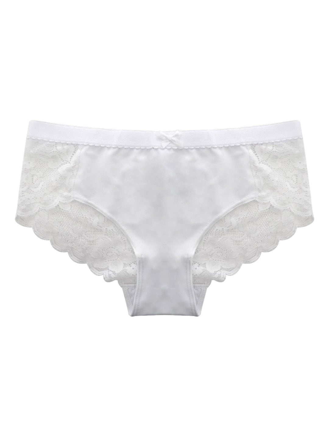 Boxer de mujer color blanco con detalles de encaje en los laterales.
