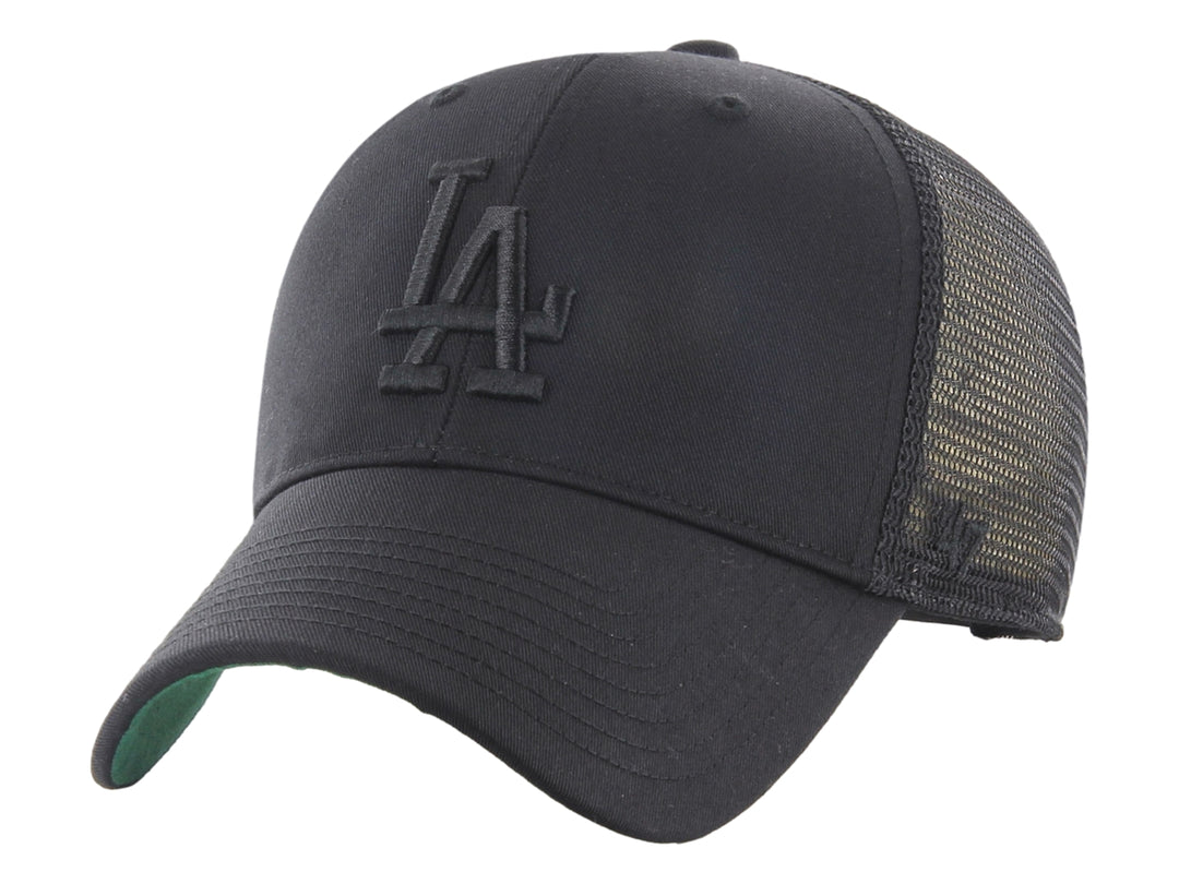 Gorra de béisbol negra de 47 Brand con logo de Los Angeles Dodgers y parte posterior de malla.