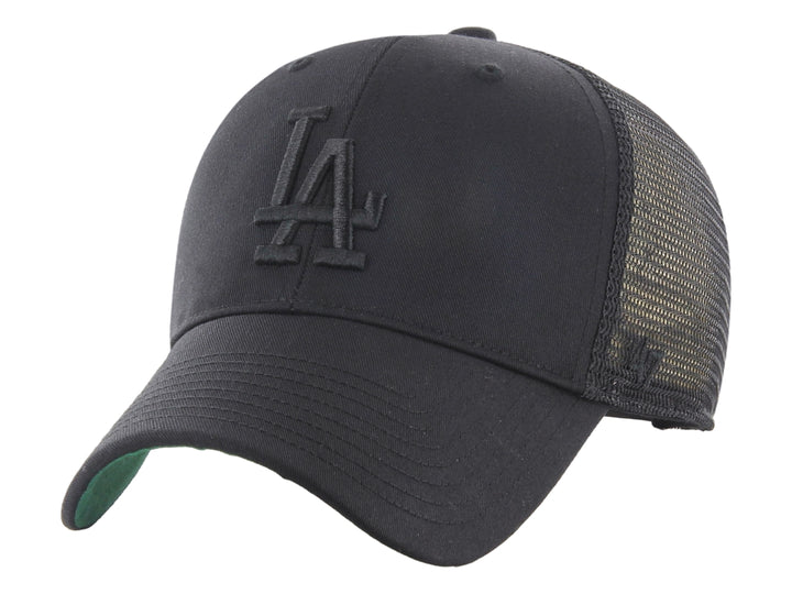 Gorra de béisbol negra de 47 Brand con logo de Los Angeles Dodgers y parte posterior de malla.