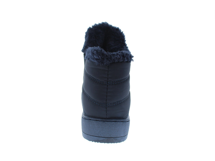 Botas Furor color azul navy con diseño acolchado y forro interior de piel sintética para invierno.