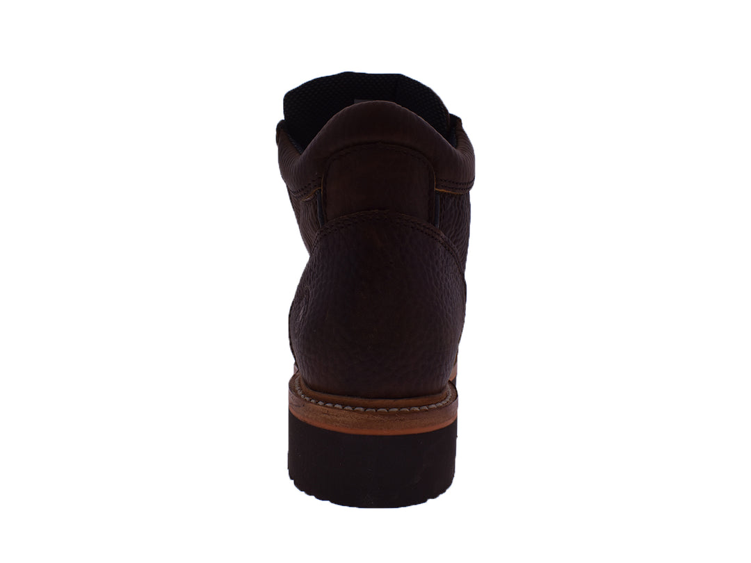 Par de botas 7 Leguas modelo Bull Fight en color ocre, fabricadas en cuero con suela gruesa y cordones.