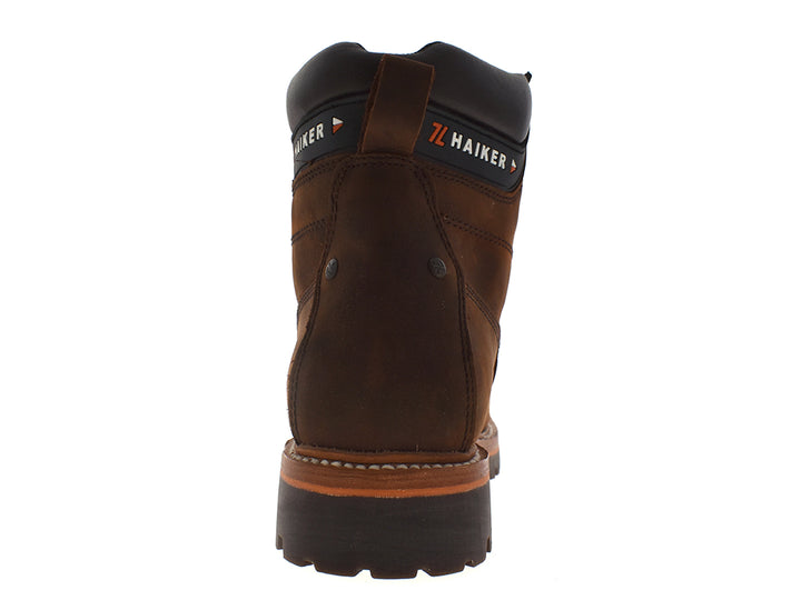 Par de botas 7 Leguas color bronce para hombre, confeccionadas en cuero con suela robusta y cordones.