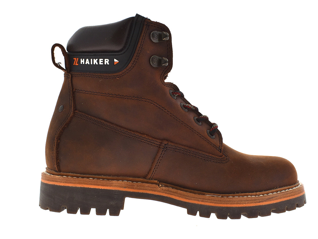 Par de botas 7 Leguas color bronce para hombre, confeccionadas en cuero con suela robusta y cordones.
