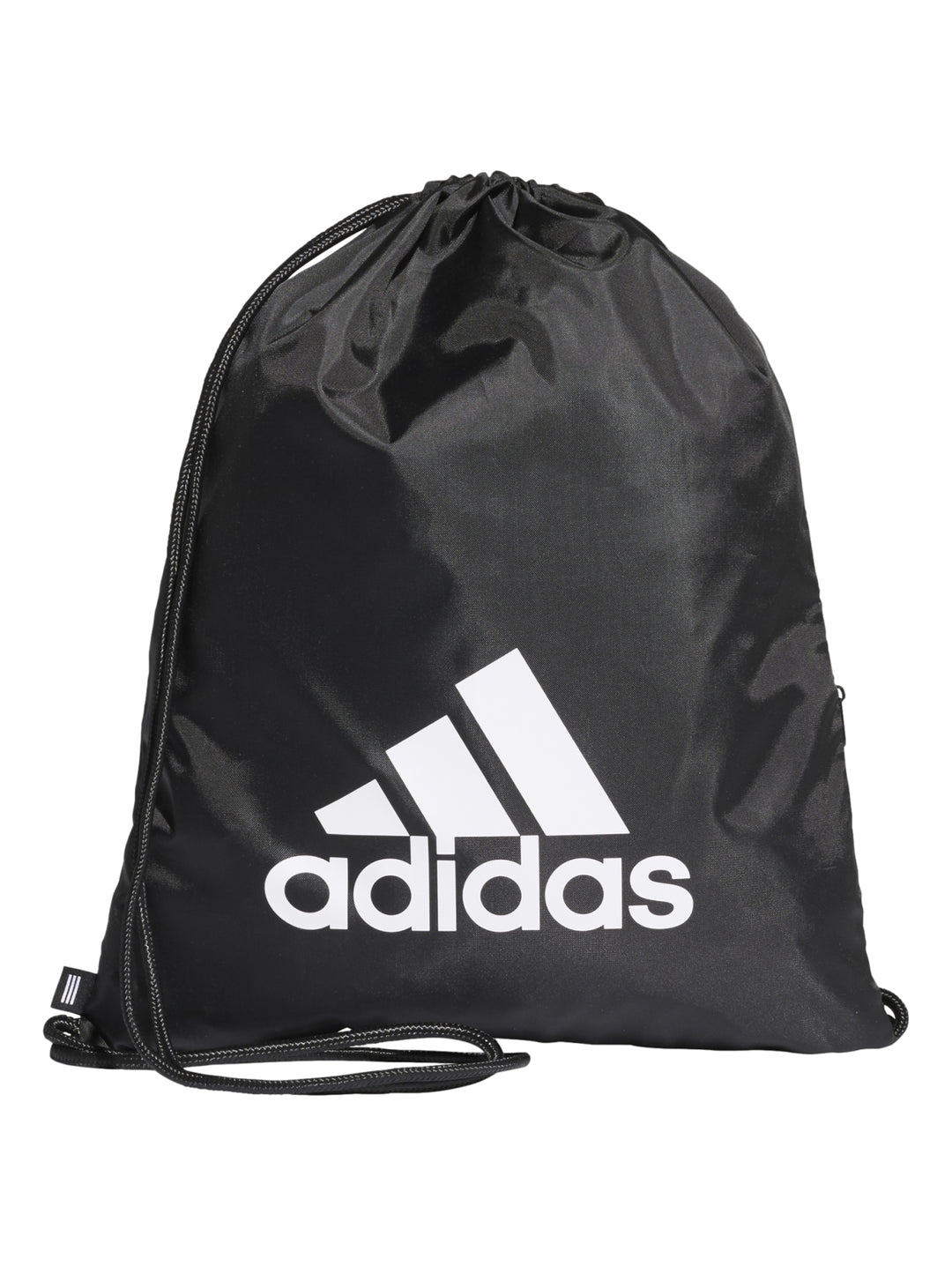 Mochila de cordones Adidas Tiro GB en color negro con logotipo blanco frontal.