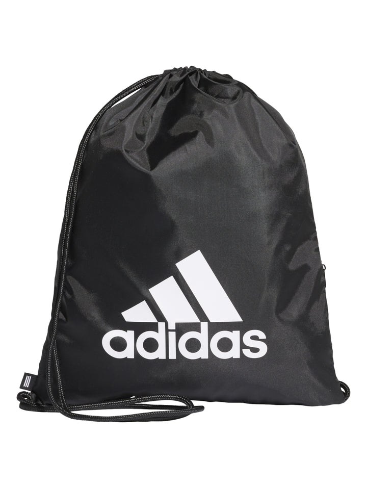 Mochila de cordones Adidas Tiro GB en color negro con logotipo blanco frontal.
