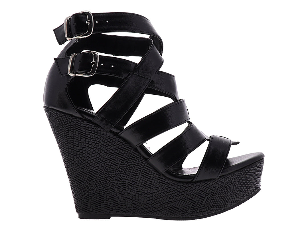 Sandalias OYYI Tacones Negros para Mujer