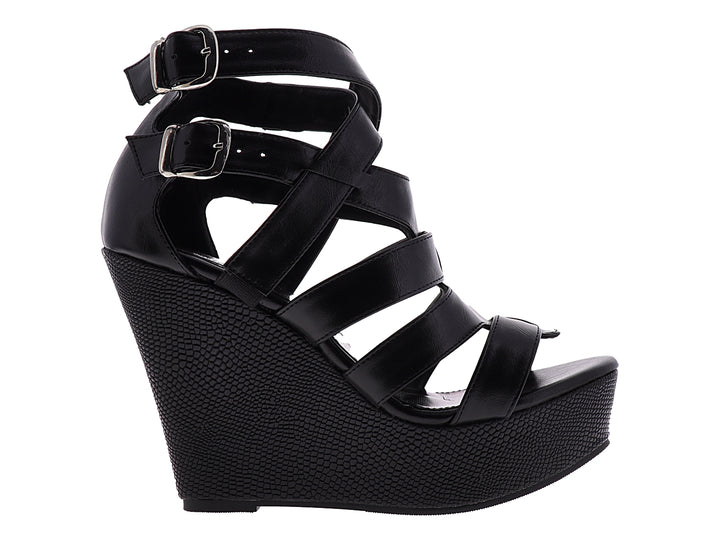Sandalias OYYI Tacones Negros para Mujer