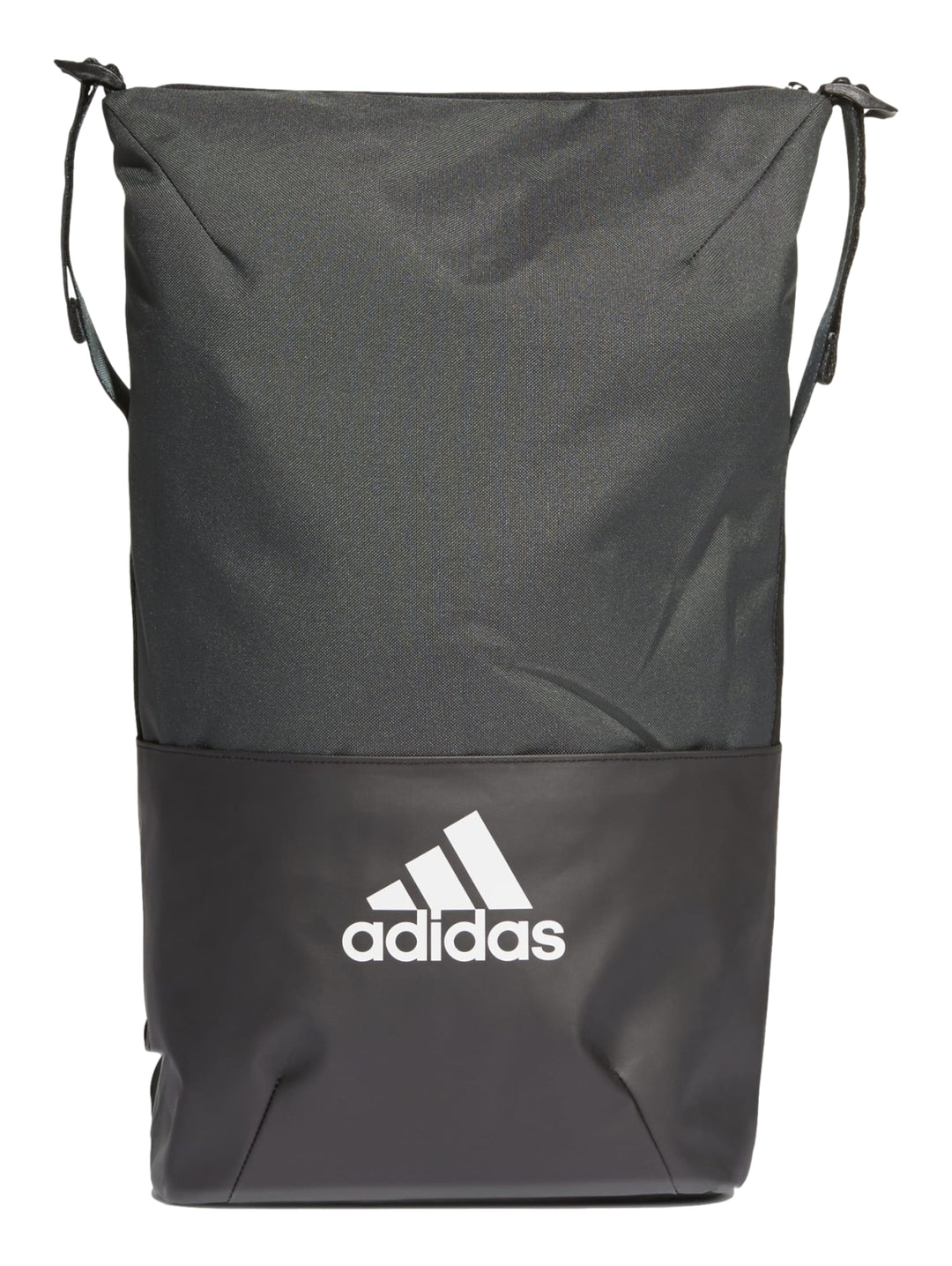 Mochila Adidas ZNE Core de dos tonos oscuros con logotipo blanco en la parte inferior.
