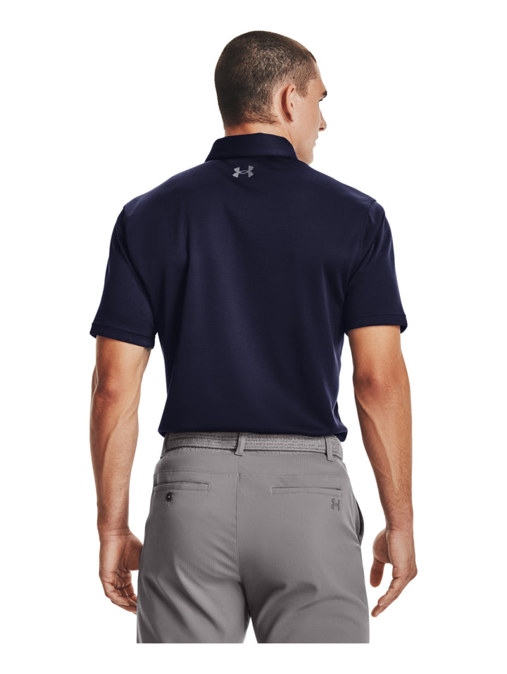 Playera Polo Under Armour Tech Azul Marino y Gris