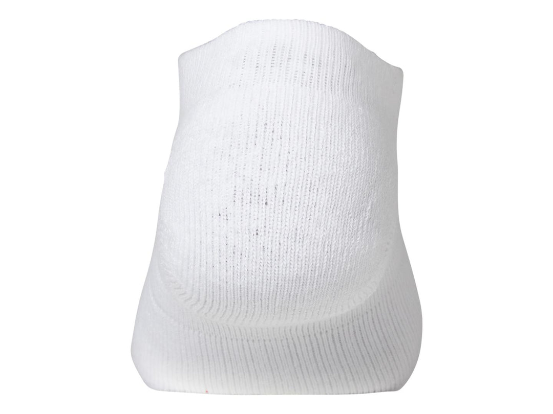 Calcetín deportivo Under Armour de color blanco con logotipo en gris acero.