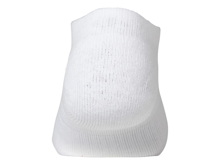 Calcetín deportivo Under Armour de color blanco con logotipo en gris acero.