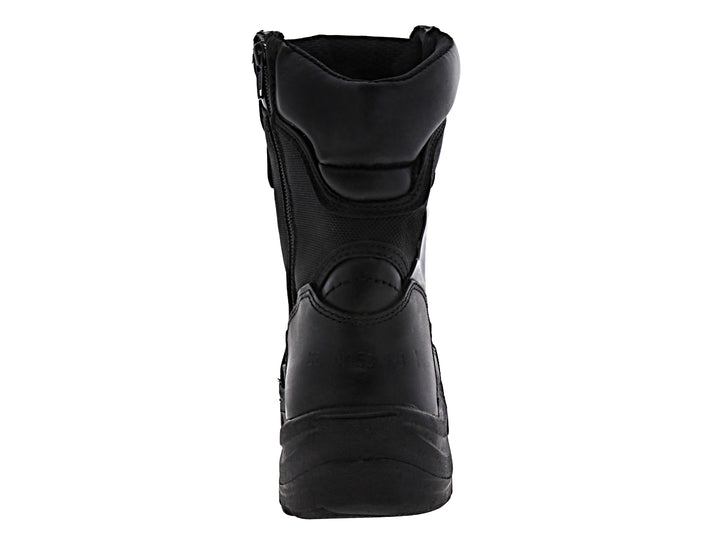 Bota Rombar color negro de caña alta con agujetas y suela robusta para actividades deportivas o tácticas.