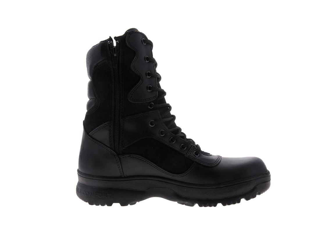 Botas tácticas negras Rombar 4301 para hombre, de caña alta con cordones.