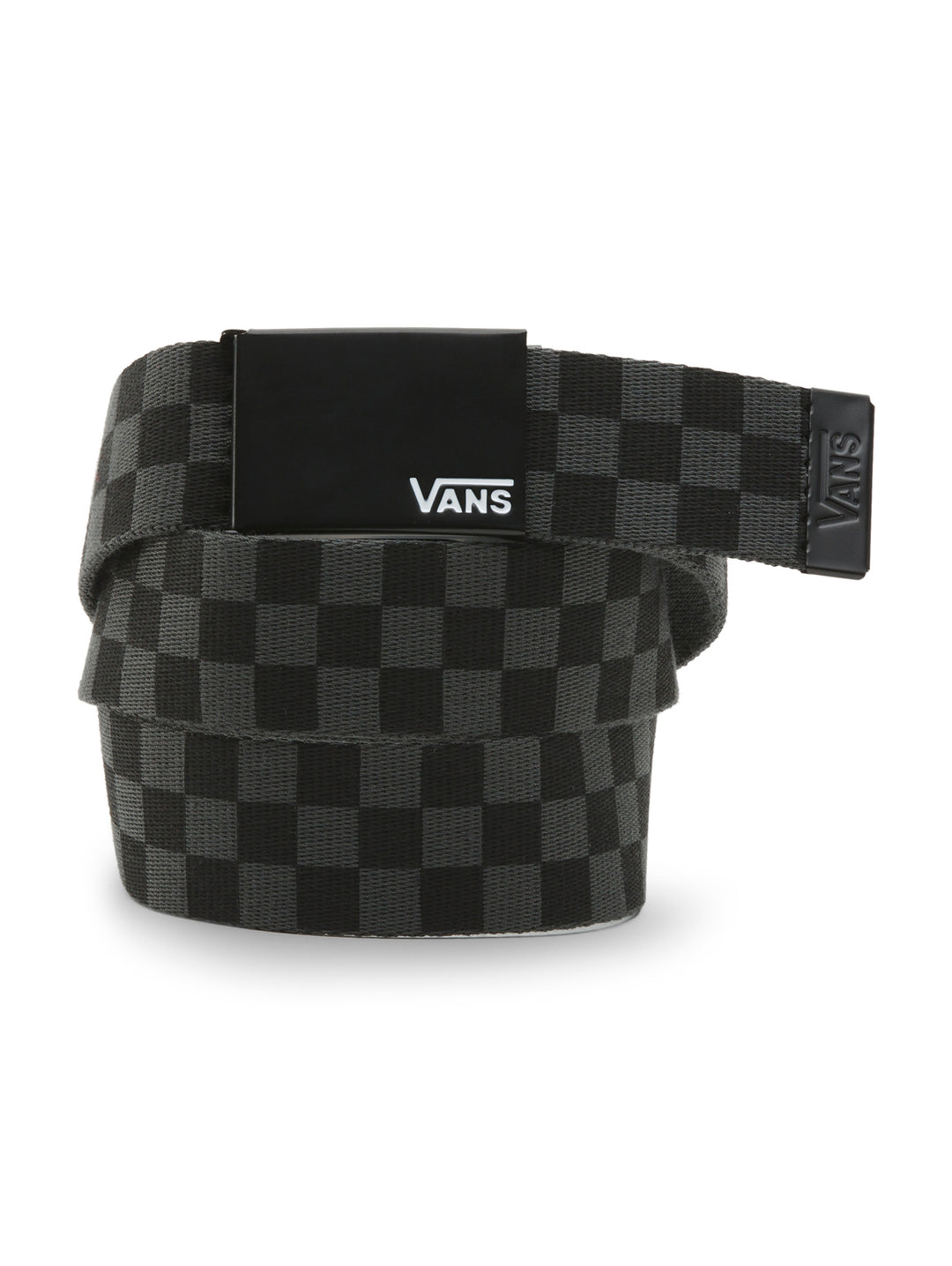 Cinto Vans Deppster II para hombre con diseño de cuadros en colores negro y gris carbón.