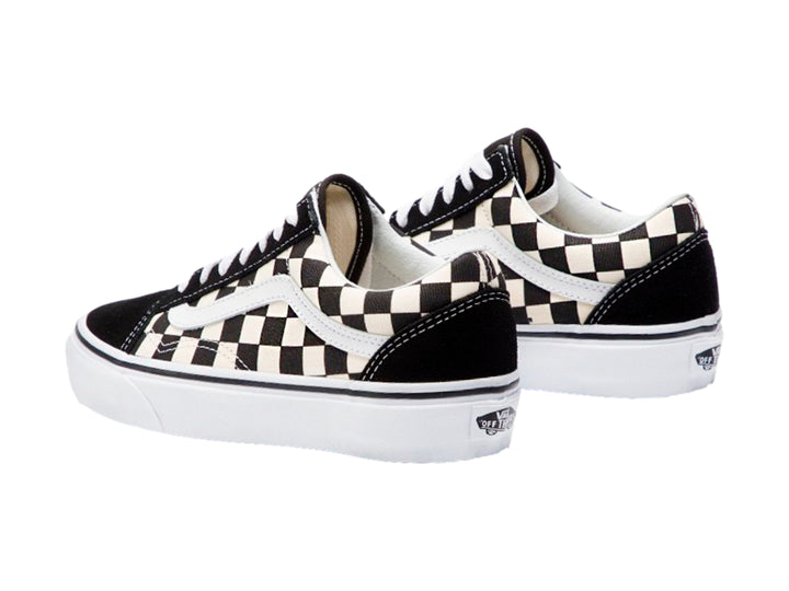 Tenis Vans Old Skool Checkerboard Negro Blanco Unisex
